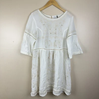 Akemi + Kin Anthropologie Ivory Tunic Dress – Romantic Style embroidered Size M - Image 1 of 4