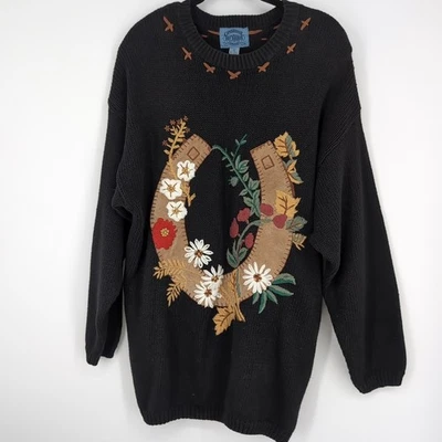 Suéter Artístico Usable Cambridge Dry Goods Gamuza Nórdica Herradura Bordado Foto 1 de 4