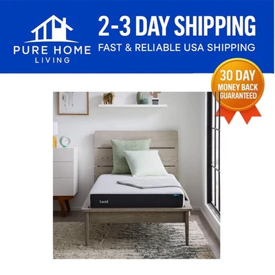 Colchón hipoalergénico de espuma viscoelástica de gel doble XL de 6 pulgadas - Soporte fresco y firme Foto 1 de 4