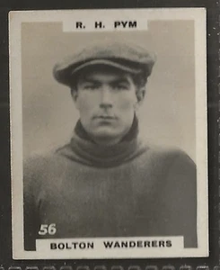 PINNACE FOOTBALL-PHOTO BACK-#0056- BOLTON WANDERERS - R. H. PYM  - Picture 1 of 2