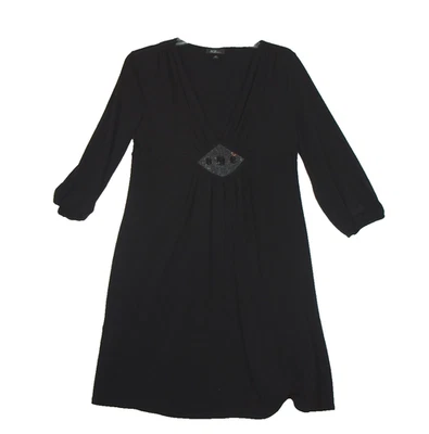 Vestido AGB Estrás Cuello en V Hasta la Rodilla Talla 14 Glamour Boda Cóctel Foto 1 de 4