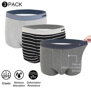 3 Pack Men's Cotton Underwear Boxer Briefs with Comfort Flex Waistband Size M - Picture 1 of 6