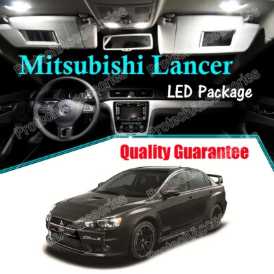 White LED Interior Lights Package Kit for 2008 - 2015 Mitsubishi Lancer Evo X - Image 1 of 4