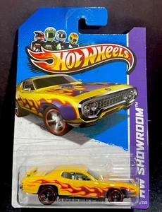 Hot Wheels 2013 ‘71 Plymouth Road Runner -HW Showroom - Yellow, MC5 Tires Flames - Picture 1 of 3