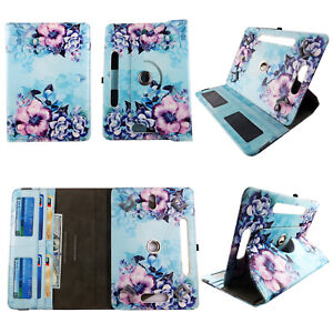 Case 8 inch Universal Tablet Folio Stand Rotating Cover Card Cash Slots Leather