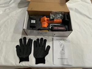 3" Cordless Mini Chainsaw Portable Handheld, 21V rechargeable lithium bat.  Bx18 - Picture 1 of 16