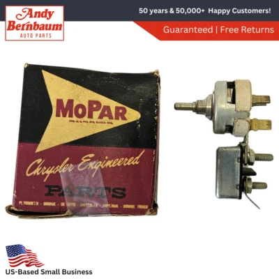 Interruptor de control del motor limpiaparabrisas de velocidad variable 1958-1975 Dodge Truck 1799479 nuevo en stock Foto 1 de 4