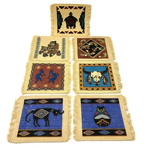 Set of 7 El Paso Saddleblanket Co Placemats 100% Cotton Southwestern 8” X 6” - Picture 1 of 12