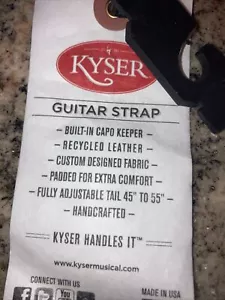 New Winter K 2 Inch Leather Adjustable Guitar Strap W/ Capo aHarmonica Holder - Picture 1 of 6