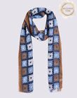 RRP€210 L.B.M. 1911 Linen Rectangle Scarf Floral Pattern Made in Italy