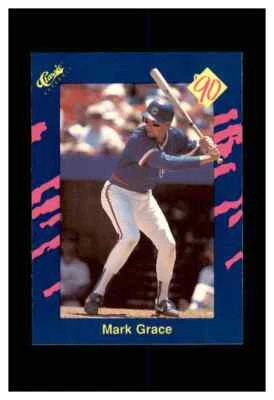 1990 CLASSIC BLUE BASEBALL CARD CHICAGO CUBS #8 MARK GRACE - Image 1 of 2