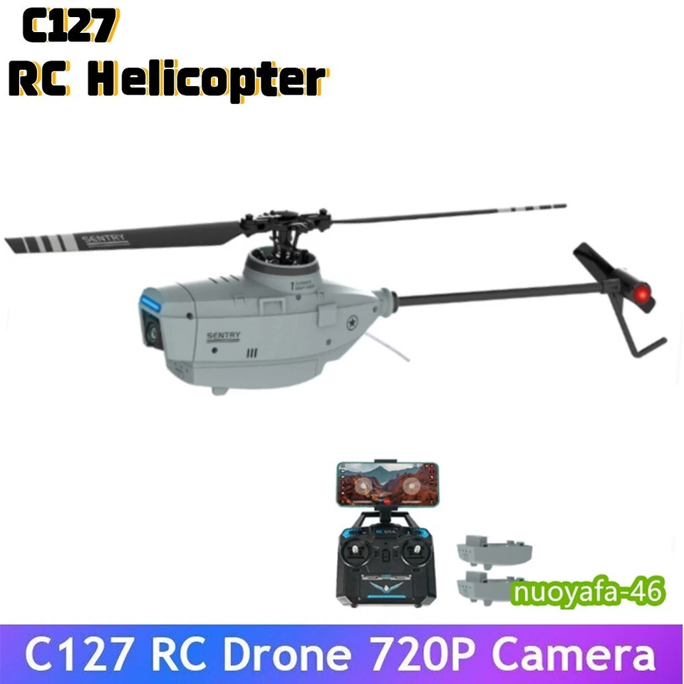 C127 2.4G 720P HD 6Axis WiFi Helicopter Wide Angle Camera Spy Drone RC Plane Toy - Image 1 of 4