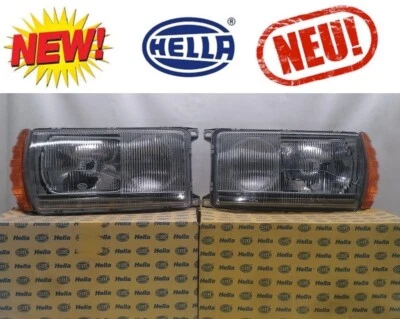 New NOS Mercedes-Benz 300 TD S 123 W123 Headlights Hella H4 L+R with LWR - Image 1 of 4