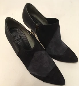 Tory Burch 9.5 womens high heel Suede booties side zippers - Picture 1 of 12