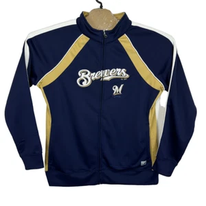 Majestic Milwaukee Brewers Trainingsjacke Damen Größe XL blau MLB Baseball du... - Bild 1 von 11