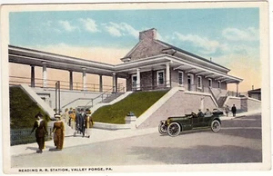 Valley Forge Pennsylvania Postcard Reading Railroad Station c. 1918   G10 - Picture 1 of 2