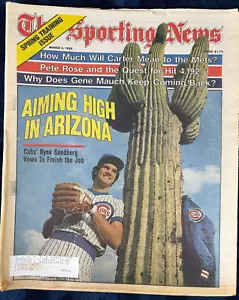 1985 The Sporting News: Ryne Sandberg - Chicago Cubs Spring Training Issue - Picture 1 of 1