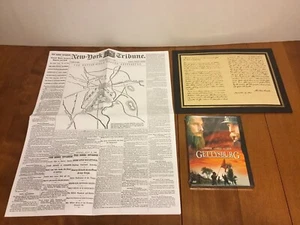Gettysburg Collection Lot, Sealed DVD, New-York Tribune, Address Reproduction - Picture 1 of 9