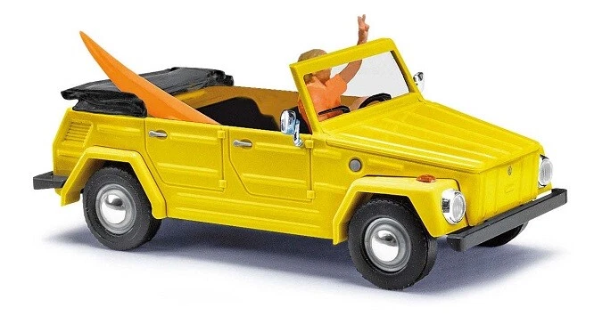 Busch 52721 - 1/87/H0 VW 181 Kurierwagen M.Tavola da Surf + Autista - Nuovo - Immagine 1 di 1
