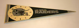 VTG Raiders Football NFL Team Vintage 1988 Pennant Wall Clock Los Angeles WORKS - Picture 1 of 3