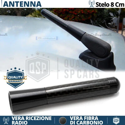 Antenna Corta 8cm Fibra Carboni PER Suzuki Alto-Celerio-Wagon R VERO Segnal RADI - Immagine 1 di 4