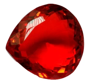 Large 81.70 Ct. Mexican Fire Opal Orange Pear Cut Loose Gemstone Gift for Women - Picture 1 of 6