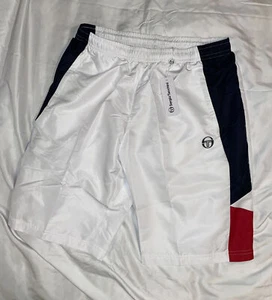 New Sergio Tacchini Equilatero PL Shorts Red White And Blue Tennis Men's XL/ L - Picture 1 of 19