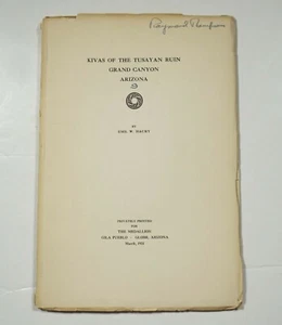 Kivas of the Tusayan Ruin, Grand Canyon, Arizona  1931 Haury Archaeology Indians - Imagen 1 de 4