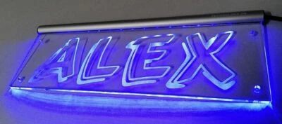 ALEX LED Namensschild oder dein Name LKW Truckerschild personalisiert Alexander - Bild 1 von 4