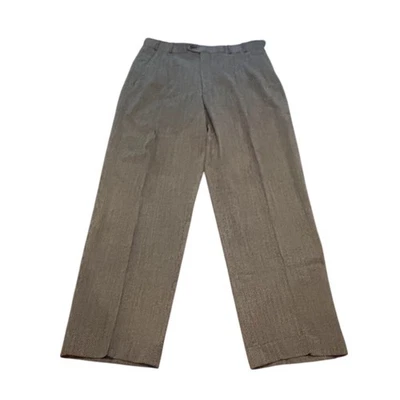 Pantalones de vestir plisados vintage Bachrach 100 % lana gris dinero antiguo formales para hombre talla 34 Foto 1 de 4