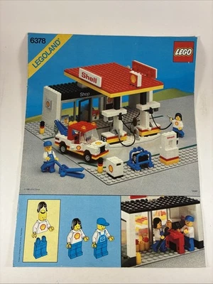 Lego 6378 Shell Service Station Instruction Manual Booklet ONLY Vintage 1986 - Image 1 of 4