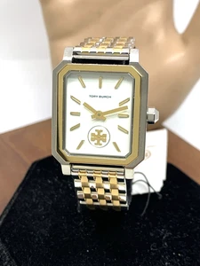 Reloj para mujer Tory Burch TBW1501 esfera crema dorado cuarzo tanque acero dos tonos - Imagen 1 de 13
