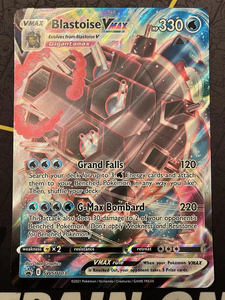JUMBO Blastoise VMAX SWSH103 Pokemon Oversized Card Black Star Promo - NM - Image 1 of 2