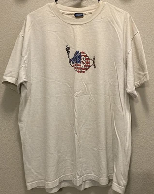 Camiseta Vintage PHISH Camden 4 de Julio 2000 Talla XL Envejecida Off White Foto 1 de 4