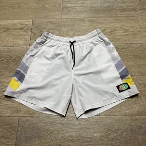 SLUNKS 949 Athletics Volleyball Lined Shorts Gray Yellow Medium Swim Trunks - Picture 1 of 15