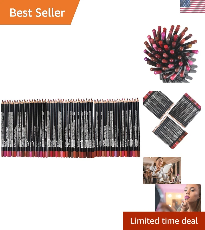 Luxurious Lip Liner Collection: 54 Creamy Pencils in Brown, Orange, and Red - Image 1 of 4