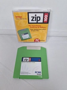 1998 Vintage Genuine Iomega ZIP-100 100MB ZIP Disk - PC Formatted  - Afbeelding 1 van 3