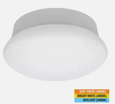 Commercial Electric Spin Light CCT LED Ceiling Light w/ Mounting Plate 7"  - Image 1 of 2