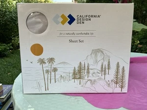 California Design Den Twin Sheet Set Beige 100% Cotton Size Full Queen- NEW - Picture 1 of 10