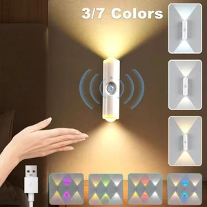 3-7 Colors Changing Wall Lamp Rechargeable Cabinet Decorative Light - Picture 1 of 16
