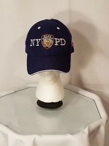 NYPD Police Department City of NY Baseball Cap Navy One Size White Embroidery - Picture 1 of 5