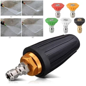 2.5-4 GPM High Pressure 1/4"4000PSI Washer Rotating Turbo Nozzle Spray Tip Quick - Picture 1 of 25