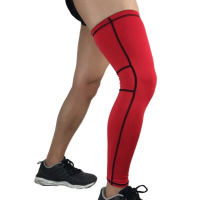 1 Pair Sports Protection Leg Thigh Sleeves Knee Brace Wrap Exercise Support - Image 1 of 4