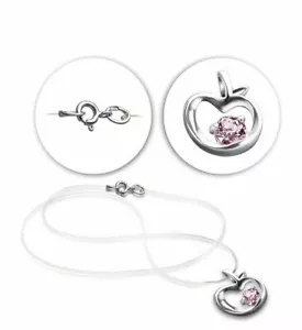 Colgante De Plata 925 Con Cadena De Pesca Y Zircón 40cm Plata Esterlina 1,15g - Imagen 1 de 3