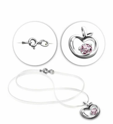 Silber925 Rimorchio Angelliene Collana con Zirconia 40cm Argento Sterling 1,15g - Immagine 1 di 3