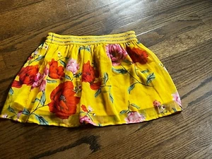 OLD NAVY Skirt Kids Medium Size 8 Yellow Floral Lined Girls - Picture 1 of 3
