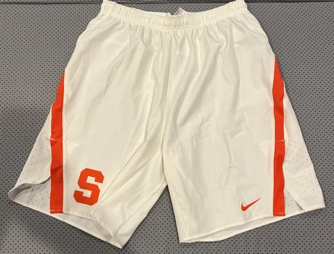 Nike Men's Syracuse Orange Large White/Orange Lacrosse Athletic Shorts Cover