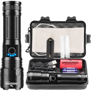 Shadowhawk Torches LED Super Bright, Rechargeable LED Torch P70 10000 Lumens - Picture 1 of 9