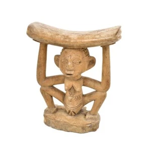 Luba Figural Headrest Wood Congo - Picture 1 of 5