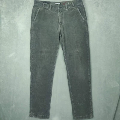 Barbour Corduroy Pants Mens 36x32 Gray Straight Regular Fit Cords Flat Front - Image 1 of 4